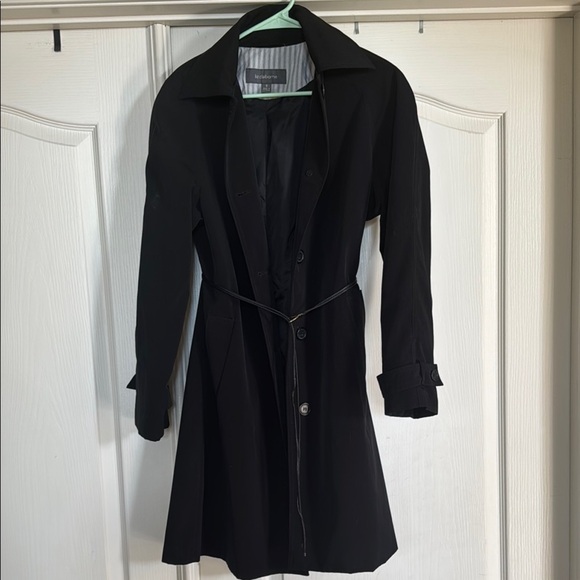 Liz Claiborne size small Black Trench Coat - Picture 1 of 12